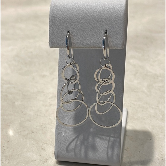 Sterling Silver Slinky Dangle Earrings - Picture 2 of 3
